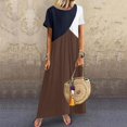 thumbnail image 2 of Ketyyh-chn99 Robes d'Été pour Femmes Grande Taille Robe Élégante pour Femme Robe de Fête Robe de Plage Robe Décontractée d'Automne Ample Mini-Robe Brun,3TG, 2 of 5