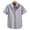 Grey, variant on cfhntfmh Men's Button down Short Sleeve Shirt Cotton Linen Casual Summer Beach Linen Wedding Shirts with Pocket