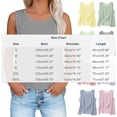 thumbnail image 3 of FAVIPT Débardeurs à Rayures en Coton pour Femmes Printemps Été Décontractés Fluides Chemises Vichy Col Ras du Cou Sans Manches Tunique Confortable Rose,TG, 3 of 8