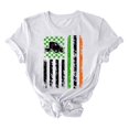 thumbnail image 3 of T-shirts de la Saint-Patrick pour Femmes, T-shirt Imprimé avec Col Rond et Manches Courtes, 3 of 3
