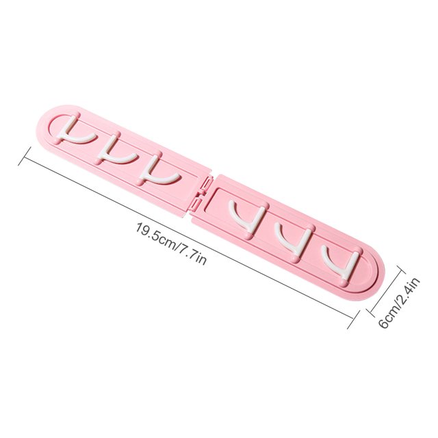 Dalazy Coat Rack Holder Wall Mounted Hat Key Hooks Hanger Hanging Storage Organizer for Bathroom Kitchen, PP, Pink