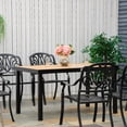 thumbnail image 2 of Outsunny Table à Manger d'Extérieur pour 6, Table de Patio Rectangulaire avec Pattes en Aluminium, 2 of 10