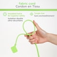 thumbnail image 2 of Globe Electric 9-ft Neon Green Fabric Extension Cord, 2 of 6