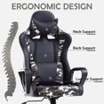 thumbnail image 3 of Video Gaming Chair, PU Leather Racing Chair, Ergonomic Office Chairs High Back Gamer Chair Computer Desk Chairs Lumbar Support with Arms Swivel Chair  for Adults(Camo), 3 of 7