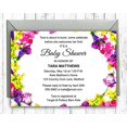 thumbnail image 1 of Darling Souvenir Custom Floral Printed Baby Shower Invitations Boy/ Girl 10 Personalized Invites With Envelopes 5 x 7, 1 of 1