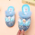 thumbnail image 1 of Girls' Wool Slippers Spring and Autumn New Real Wool Home Wool Slippers Aisha Little Princess Girls' Soft Bottom Cotton Slippers, 1 of 5