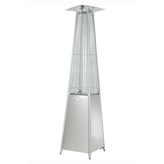 Legacy, CAPH-GT-SS 4-Sided Flame Glass Tube Propane Patio Heater, Stainless Steel