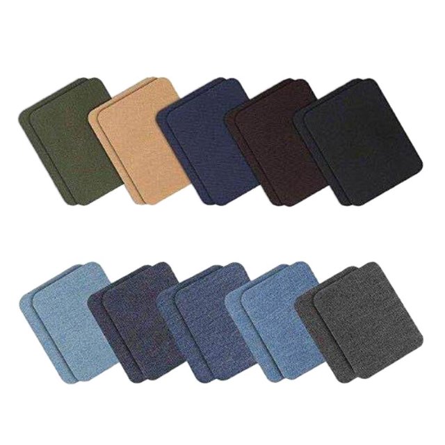 Rongfmy 20 Pcs Patchs en Tissu Thermocollants Patchs de Réparation de Jean en Denim Patch de Réparation de Vêtements