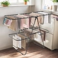 thumbnail image 1 of Black Clothes Drying Rack, Foldable 2 - Level, Free - Standing Large Drying Rack with Height - Adjustable Wings, 33 Drying Rails, and Sock Clips, 1 of 6