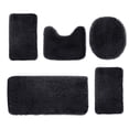 thumbnail image 2 of EQWLJWE Bathroom Rug Set 5 Piece, Microfiber Plush Bath Mat Sets, Super Absorbent Bath Mats for Bathroom,Non-Slip & Washable Bathroom Rugs,Dry Quickly Bath Rugs, Purple Bathroom Rug Set, 2 of 7