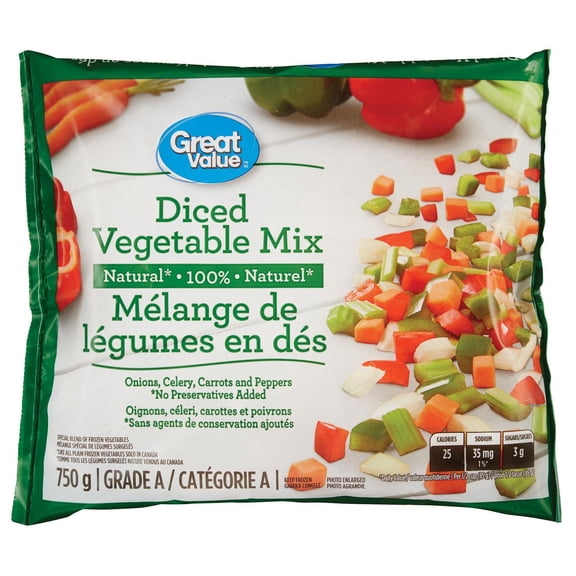 Great Value Mélange de légumes en dés surgelés 750g