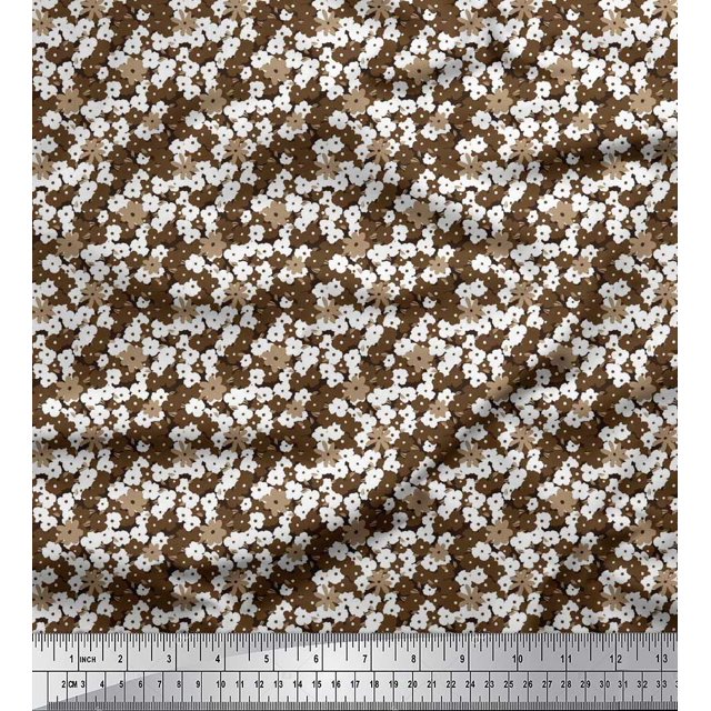 Soimoi Rayon Fabric Floral Shirting Printed Fabric 1 Yard 42 Inch Wide
