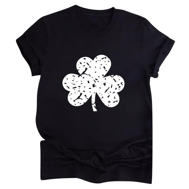 Birdeem T-Shirt Décontracté pour Femmes à Imprimé de la Saint-Patrick, Chandail à Manches Courtes, Hauts, Chemise