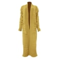 thumbnail image 4 of Comdrip Long Cardigans for Women! Long Cardigans for Women Open Front Cable Knit Cardigan Open Front Oversized Draped Sweater Outerwear Fall Cardigans for Women Yellow L, 4 of 4