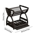 thumbnail image 3 of Aodebiao Dish Drying Rack, 2 Tier Large Dish Drying Rack for Kitchen Counter with Drainboard Stainless Steel Dish Drainer for Dish/Knifes/Cup/Cutting Board, 3 of 6