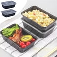 thumbnail image 1 of Clearance! Gspmoly Food Grade Disposable Lunch Box Thickened Packing Box Plastic Rectangular Takeaway Tableware Transparent Lunch Box with Lid Clearance, 1 of 8