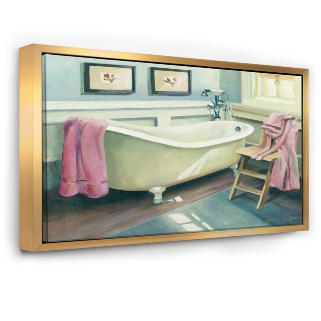 Cottage old-fashioned Bathroom I - Traditional Bathroom Framed Canvas