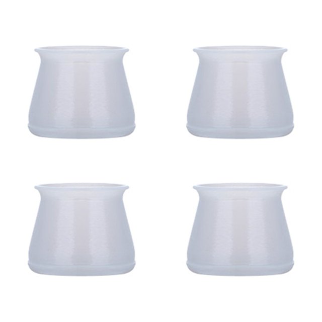 Chair Leg Covers Chair Leg Floor Protectors Silicone Material Elastic Easy Closed Design Chair Leg CoversSmall Round Gray
