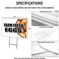 thumbnail image 4 of Farm Fresh Eggs 18"x24" Yard Sign & Stake Outdoor Plastic coroplast Window, 4 of 4