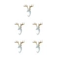 thumbnail image 3 of Wweixi Coat Hooks Easy To Install And Wide Application For Added In Daily Life White gold (deer) 5Set, 3 of 6