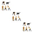 thumbnail image 4 of Decodeary Figurines Peintes Authentiques 1/64 pour Projets DIY, Mise en Page de Table de Sable, Miniatures de Collection 1:87 3Ensemble, 4 of 6