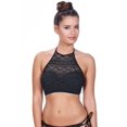 thumbnail image 2 of Freya Womens Sundance Underwire Padded Hi-Neck Swim Crop Top, 30FF, Cobalt, 2 of 4
