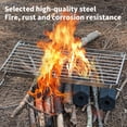 thumbnail image 4 of RRJ Grille de Poêle Extérieure Pliable en Acier Inoxydable, Grille de Gril de Camping Portable pour la Randonnée avec Sac à Dos, Support Robuste pour Cuisson au Froid, Grille de Cuisson pour Foyer pour Pique-Nique BBQ, Thé Compact pour la Maison, 4 of 6