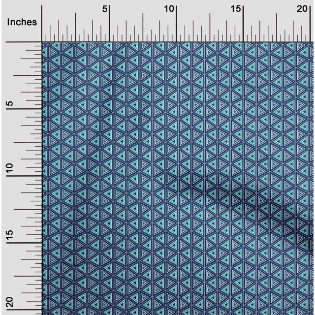 oneOone Cotton Poplin Fabric Triangle Geometric Print Fabric By Yard 56 Inch Wide