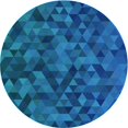 thumbnail image 1 of Ahgly Company Tapis d'Intérieur Lavables en Machine, Ronds, Bleus, Bleu Myrtille Transitionnel, Ronds de 4', 1 of 7