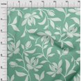 thumbnail image 3 of oneOone Polyester Spandex Light Mint Green Fabric Floral Magnolia Sewing Material Print Fabric By The Yard 56 Inch Wide, 3 of 4