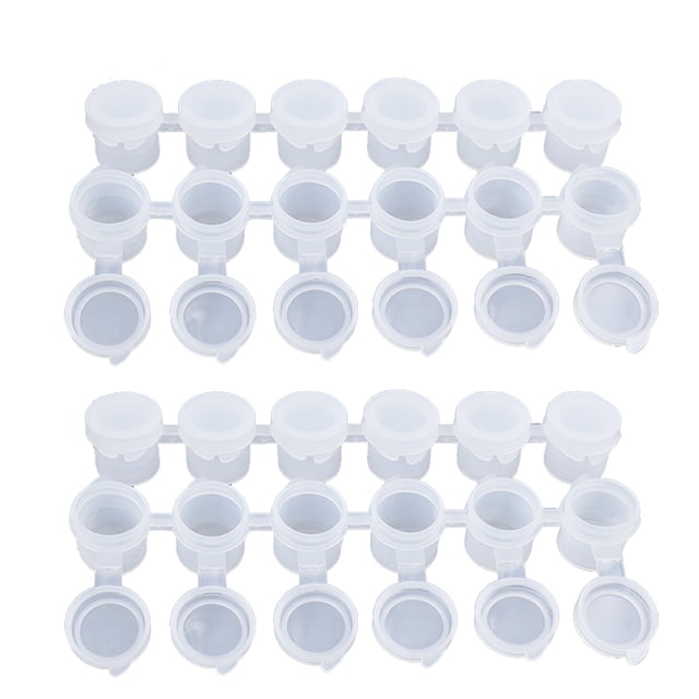 25PCS 0.18oz Paint Pot Strip Empty Mini Plastic Paint Strip Paint Cup with Lid