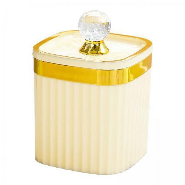 GROWTH TANK 2xFood Storage Container Jar with Lid Food Canister for Spice Serving Tea Yellow