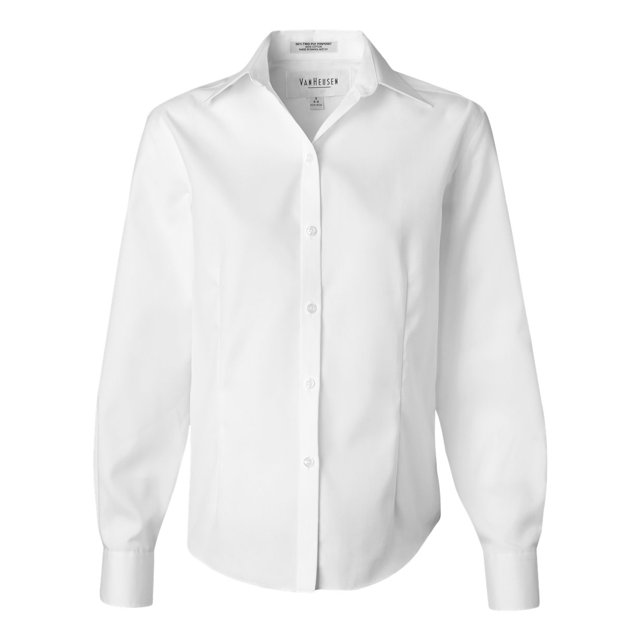 Van Heusen Chemise Oxford Sans Repassage pour Femmes, TG, Blanc