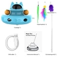thumbnail image 3 of 4 in 1 Indoor Interactive Cat Toy Smart Cat Feather Wand USB Rechargeable Cat Teaser Blue, 3 of 9