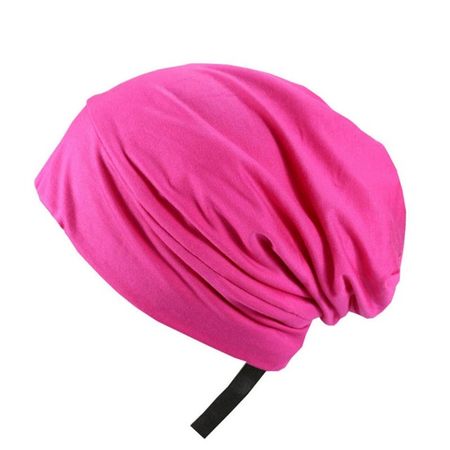 Bonnet de Nuit Slouchy Ajustable Doux avec Doublure en Satin
