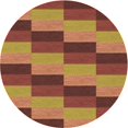 thumbnail image 1 of Ahgly Company Machine Washable Indoor Round Transitional Orange Area Rugs, 4' Round, 1 of 7