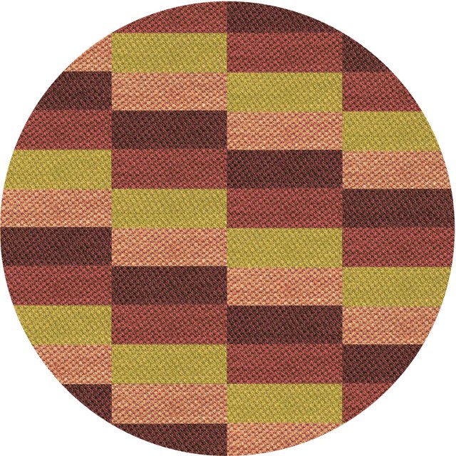 Ahgly Company Machine Washable Indoor Round Transitional Orange Area Rugs, 4' Round