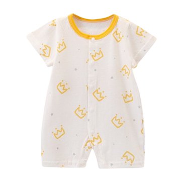 vdgthytj Newborn Infant Baby Romper Bodysuit Printed Crewneck Short Sleeve One-Piece Jumpsuit Bodysuit Summer Clothes