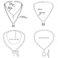 thumbnail image 3 of Lock Chain Necklace  Punk Chains  Statement Lock Key Pendant Necklace Silver Set Eboy Long Multilayer Chains Punk Choker 2 Set, 3 of 5