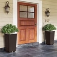 thumbnail image 4 of Costway 23" Tall Planters Set of 2 Rattan Wicker Plant Pot Self-watering Tree Pot Brown, 4 of 10