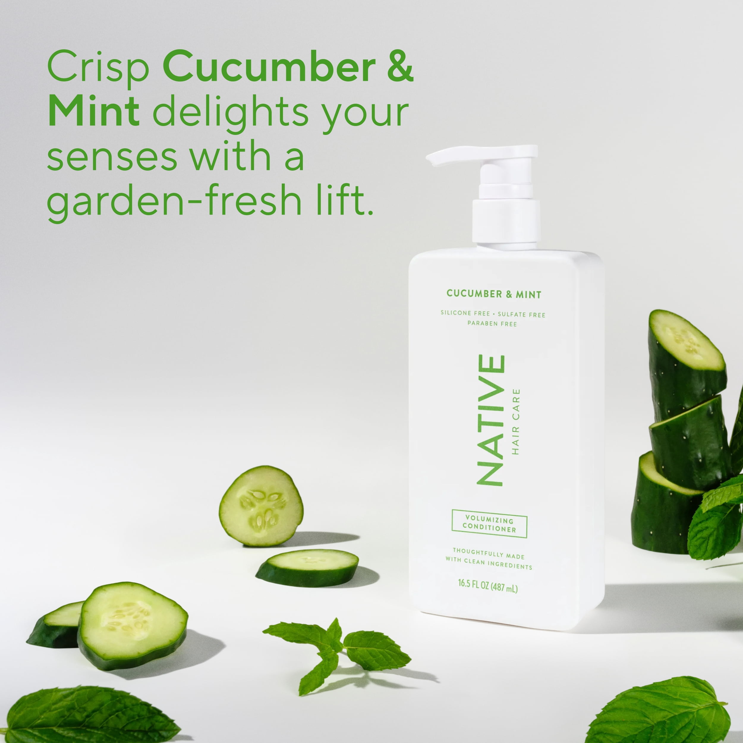 Revitalisant volumisant Native Concombre et menthe, 487 mL