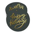 thumbnail image 1 of Inkdotpot 100 Pack Real Gold Foil Paper Tags Happy Holiday Favor Hang Tags, 1 of 6