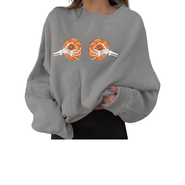 Pulls à Manches Longues Décontractés à Manches Longues pour Femmes Sweat-Shirts Graphiques d'Halloween