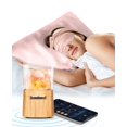 thumbnail image 4 of Lomi Lampe Haut-Parleur Bluetooth Sans Fil avec Sel de l'Himalaya + Trousse de Sommeil en Satin, Rose, 4 of 6