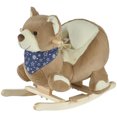 thumbnail image 1 of Qaba Kids Ride-On Rocking Horse Toy Bear Style Rocker with Fun Music & Soft Plush Fabric for Children 18-36 Months, 1 of 10