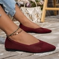 thumbnail image 3 of Womens Mesh Pointy Toe Dressy Shoes Breathable Spring Fall Slip on Low Heels Walking Flat Office Work Loafers, 3 of 5