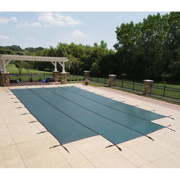 Blue Wave 16-ft x 32-ft Rectangular In Ground Pool Safety Cover w/ 4-ft x 8-ft Center Step