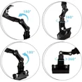 thumbnail image 4 of 5 Pack Adjustable Document Holder Flexible Rotatable Paper Holder for Typing Desktop Document Holder Paper Stand Copy Holder Clip for Computer Monitor Canvas Clamp (Black), 4 of 4