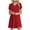 Red, variant on RKSTN Summer Dresses for Women Casual V Neck Petal Sleeve Solid Color Swing Vacation T Shirt Dress Loose A-Line Elastic Waist Casual Beach Dresses