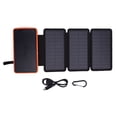 thumbnail image 2 of 20000mAh Solar Power Bank, Efficient Wireless Power Bank with Tri Fold Solar Panel & LED Light & Double USB Output, Waterproof External Battery Pack for Phone Tablet Outdoor, 2 of 7